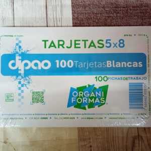 Fichas de Trabajo 5x8 Tarjetas Blancas