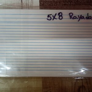 Tarjetas 5x8 rayadas