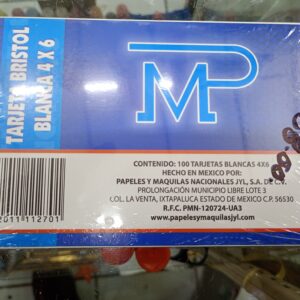 Tarjeta Bristol Blanca 4x6